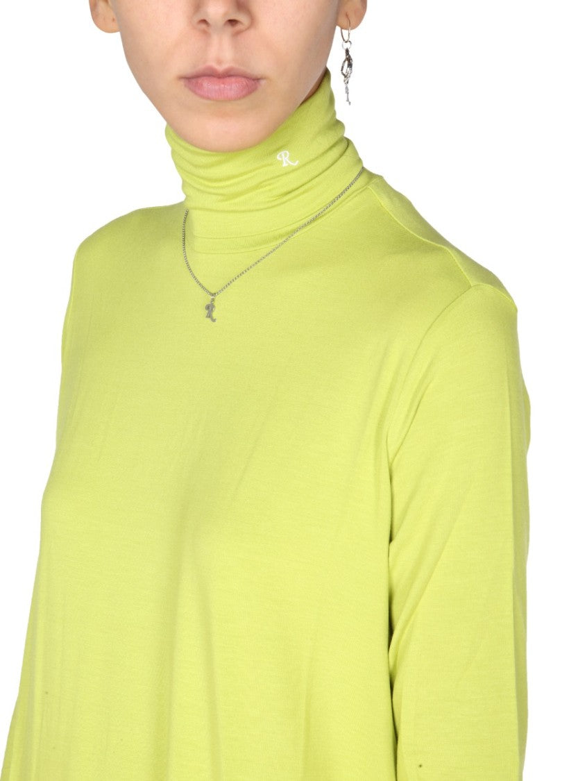 Raf Simons High Neck Jersey Midi Dress