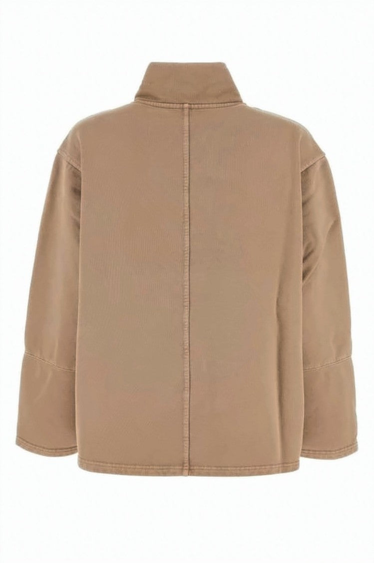 Prada Cropped Long-Sleeve Top With High Collar