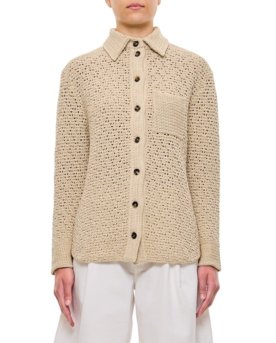 Bottega Veneta Crochet Shirt Jacket