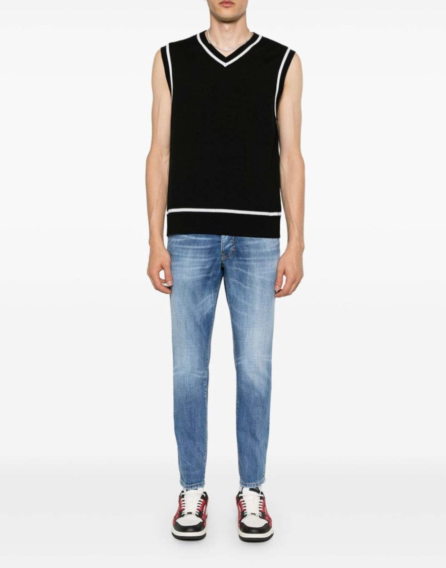 Dsquared2 Blue Skater Slim Fit Cotton Jeans