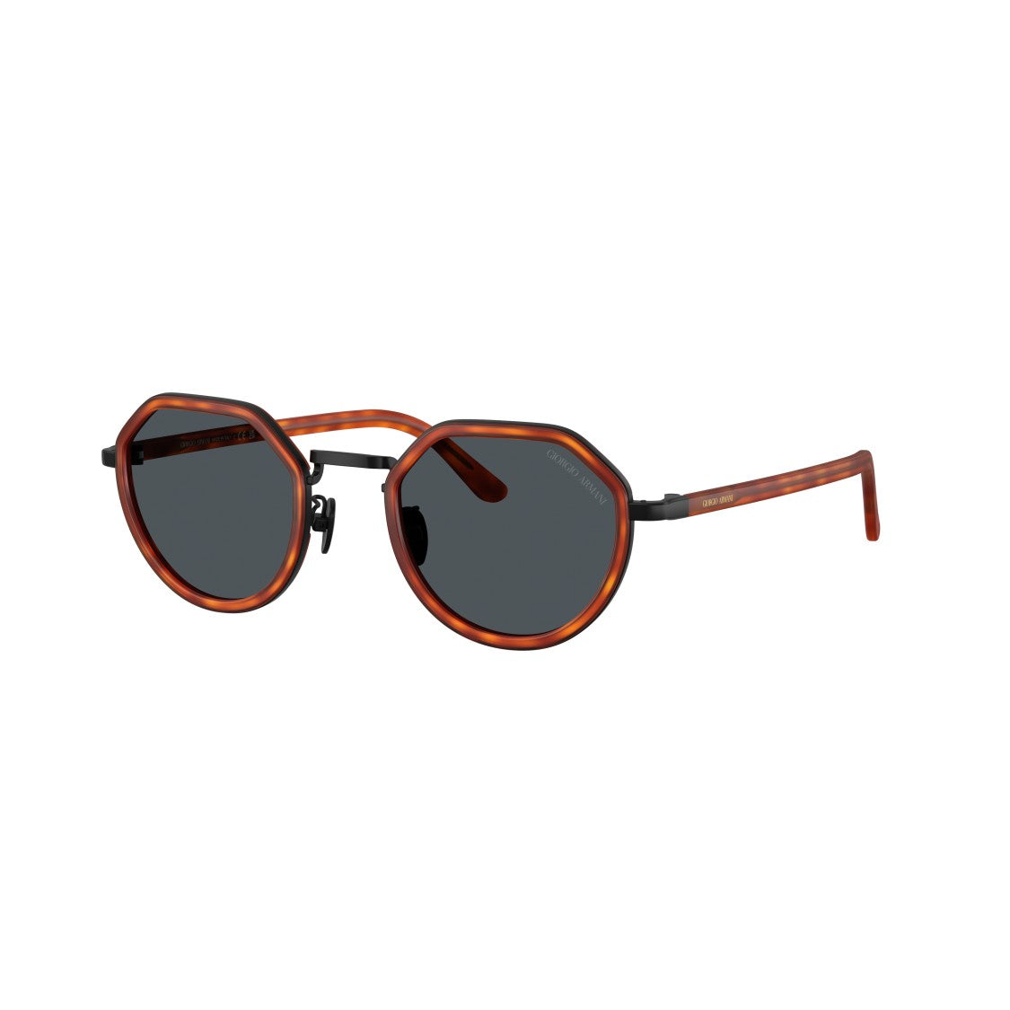 Giorgio Armani 0Ar6181 Geometric Tortoiseshell Sunglasses With Metal Accents