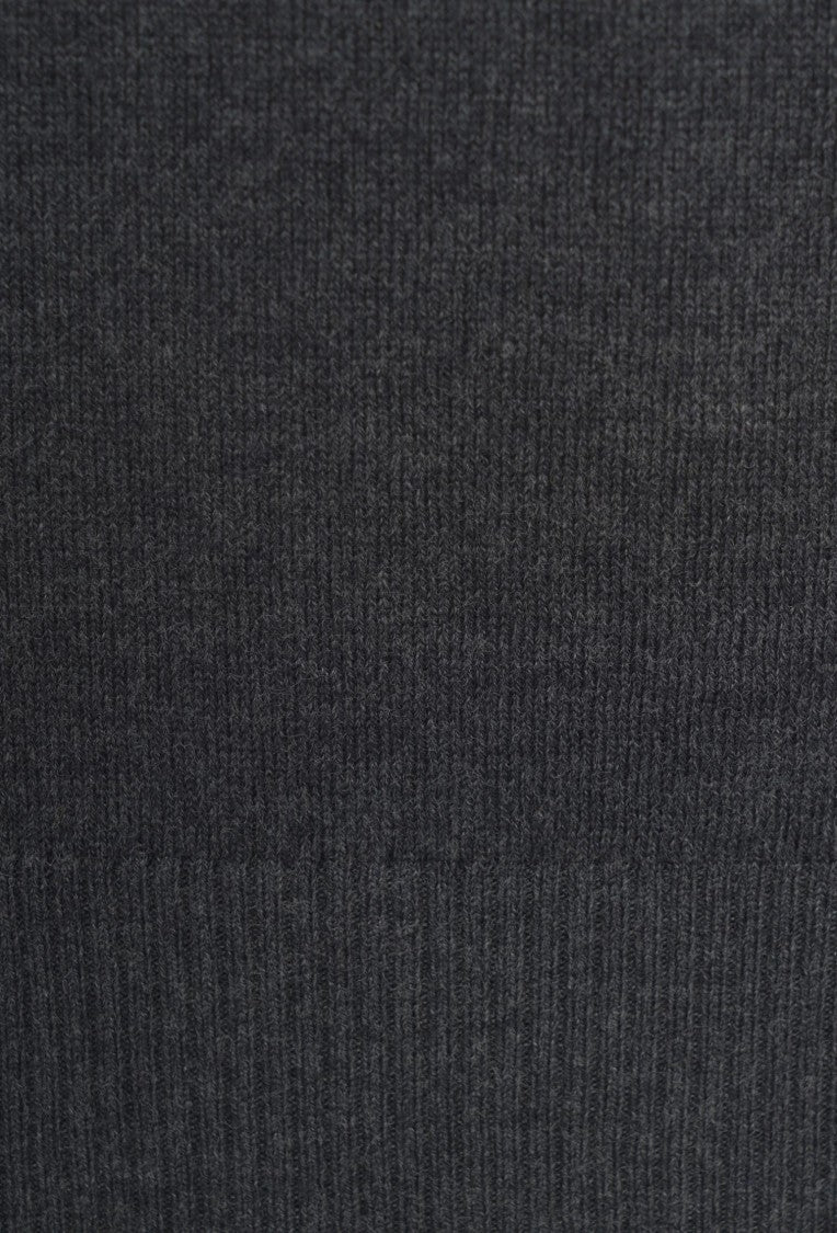 Kangra Melange Knit Sweater With Dropped Shoulders