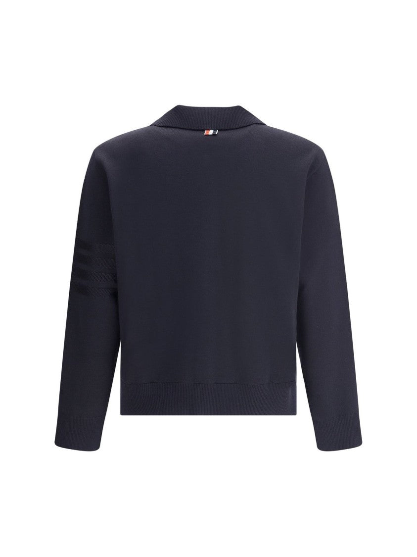 Thom Browne Minimalist Ribbed Sweater With Classic Fit