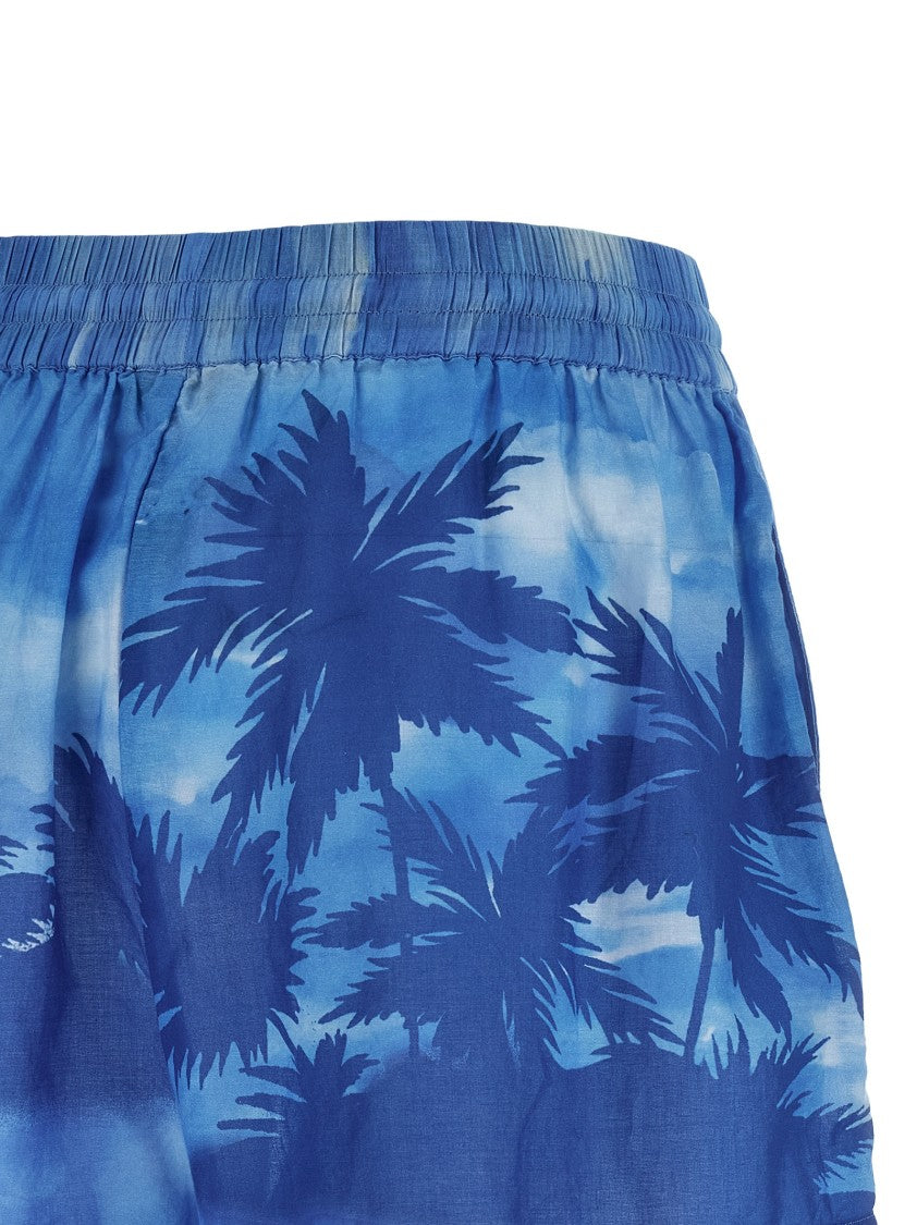 Polo Ralph Lauren Palme' Print Cotton Suit With Shorts