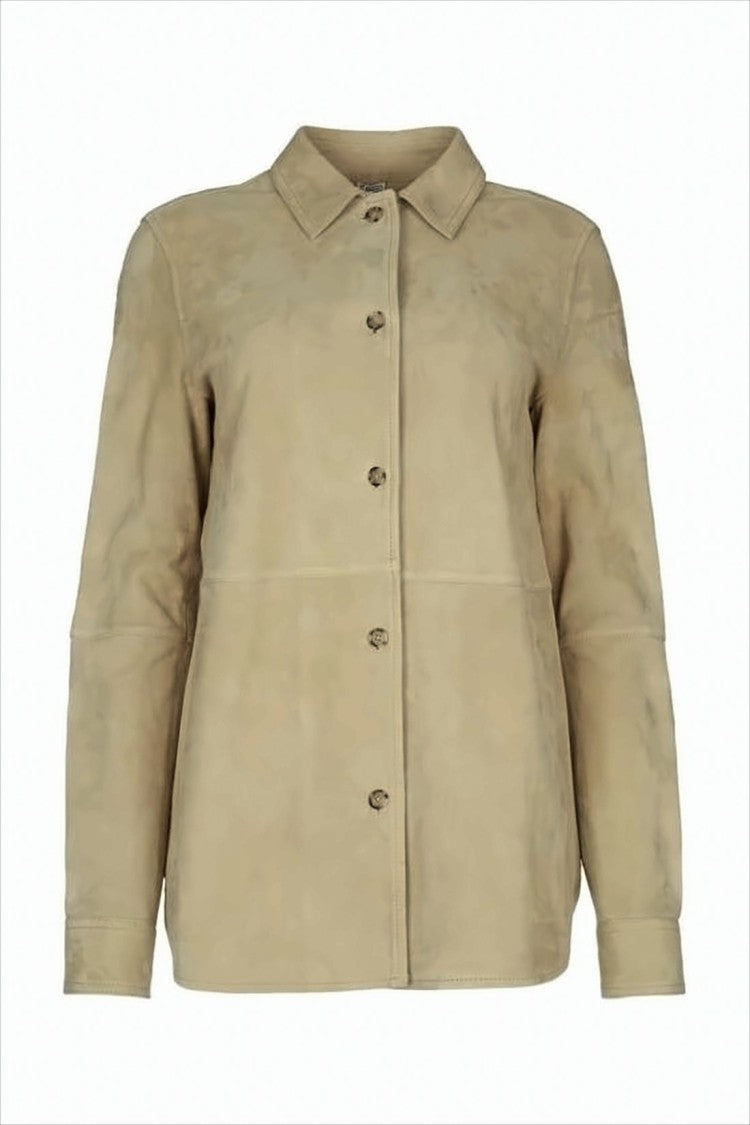 Totême Lambskin Jacket With Classic Collar And Button-Down Front