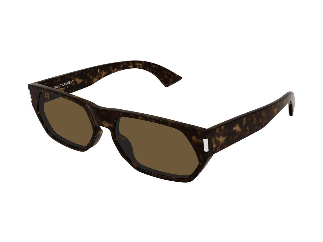 Saint Laurent Sl 898 Metallic Tortoiseshell Bold Oversized Sunglasses