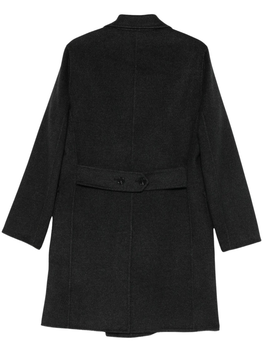 Paltò Double-Breasted Wide Lapel Wool Coat