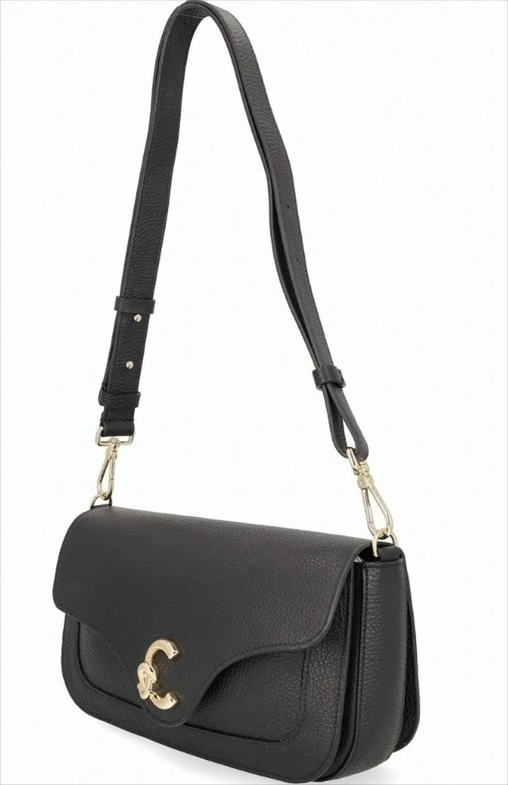Coccinelle Rectangular Grained Leather Shoulder Bag