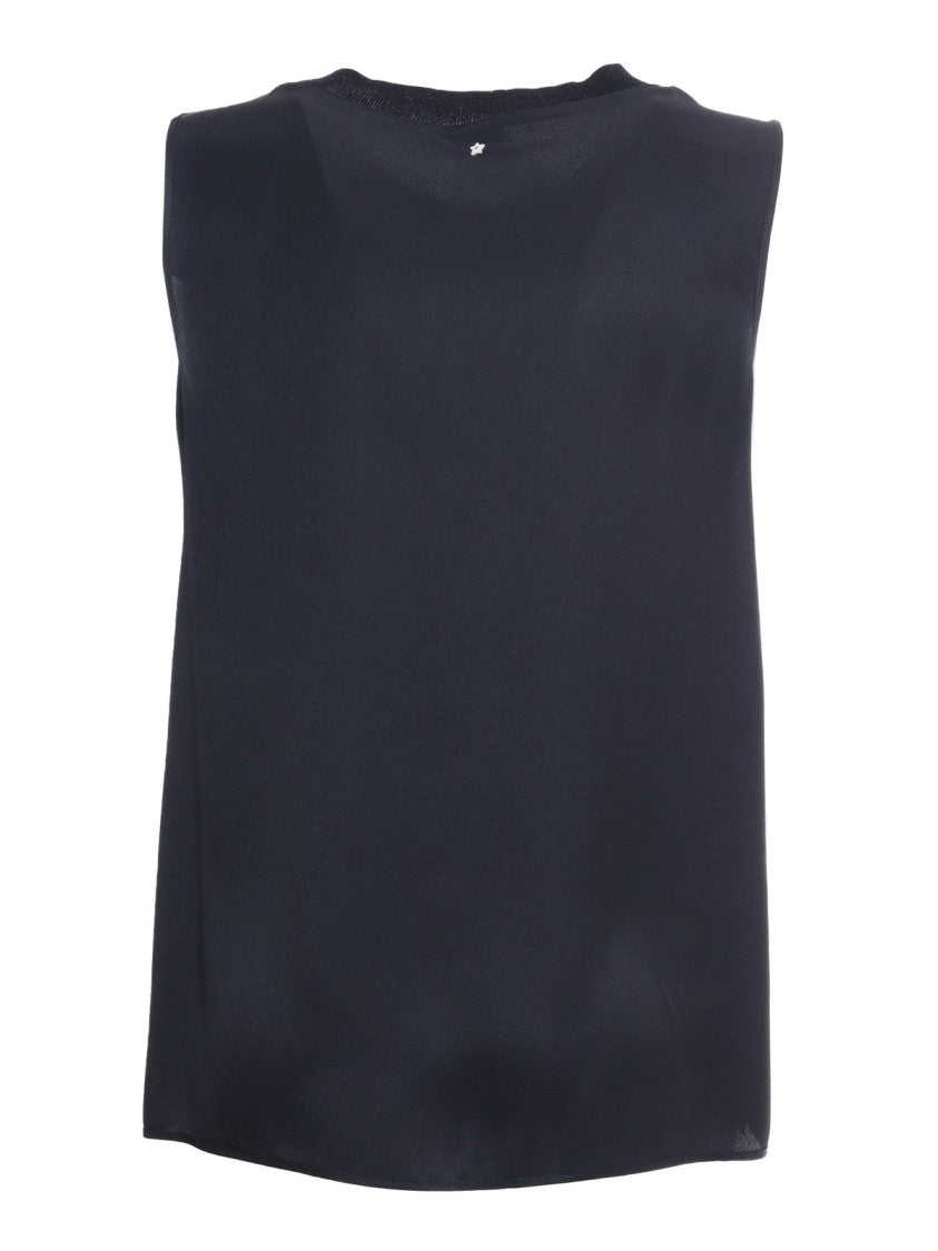 Lorena Antoniazzi Sleeveless Blouse In Textile Blend