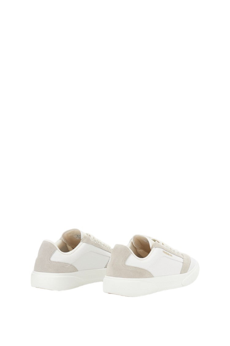 Casablanca White Suede Perforated Fabric Sneakers