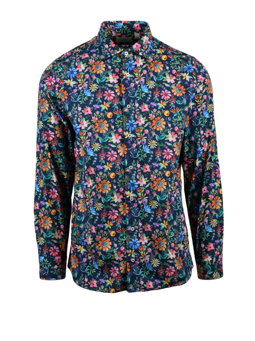 Altemflower Blue Cotton Floral Shirt