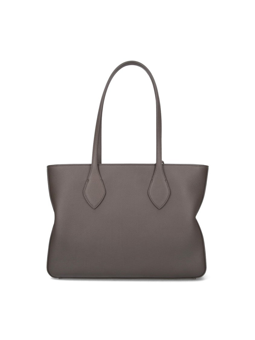 Ferragamo Small Grey Calfskin Tote