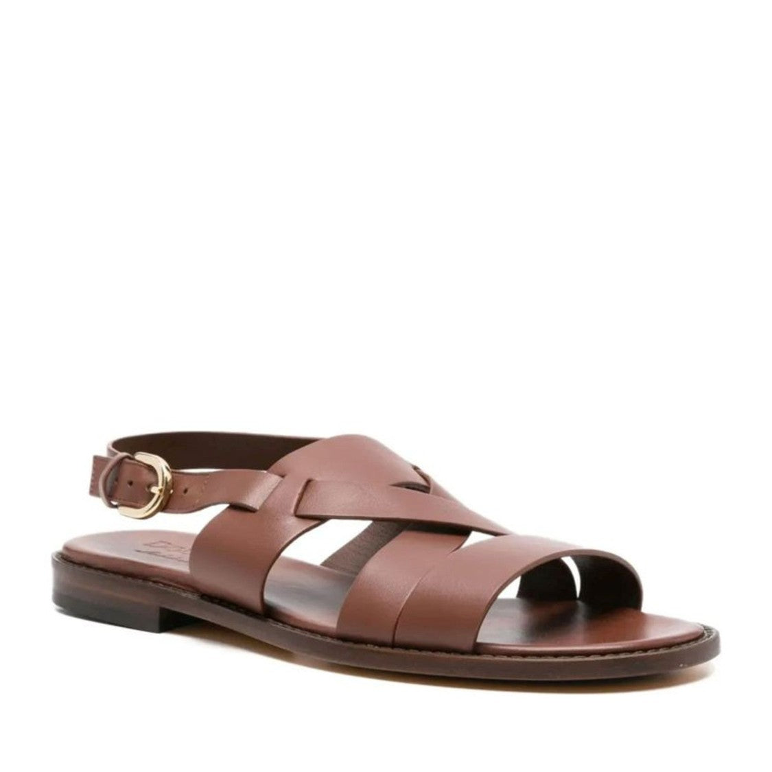 Doucal's Beige Minimalist Slingback Leather Sandals