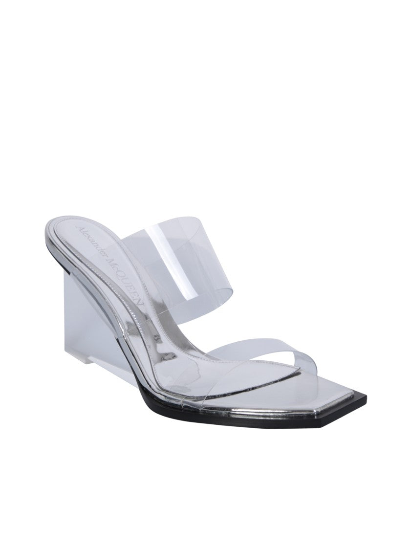 Alexander Mcqueen White Slip-On Style Sandals