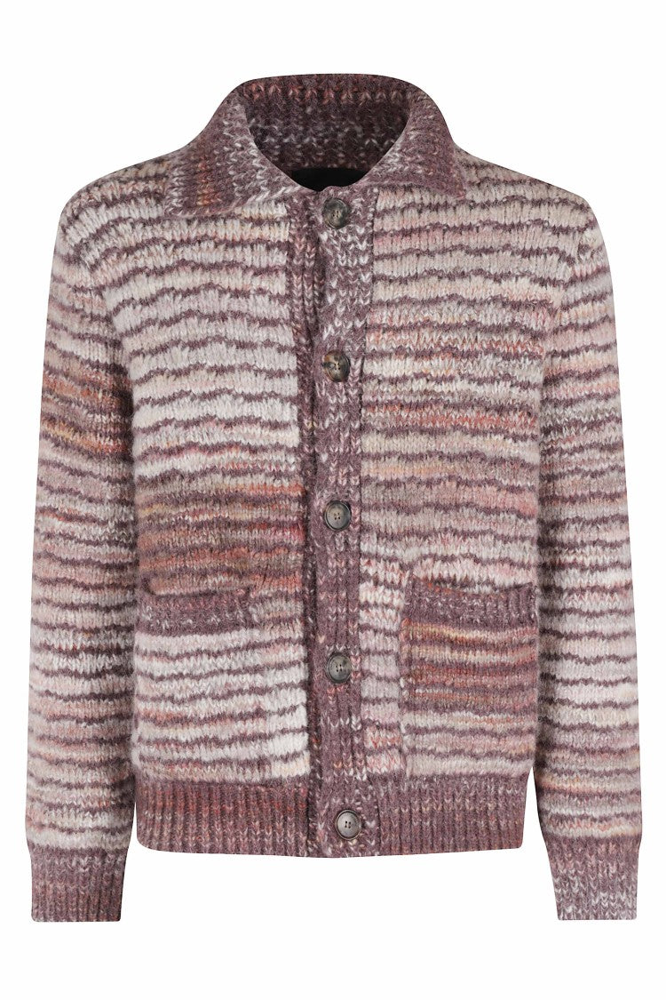 Roberto Collina Ml Multicolor Jacquard Cardigan