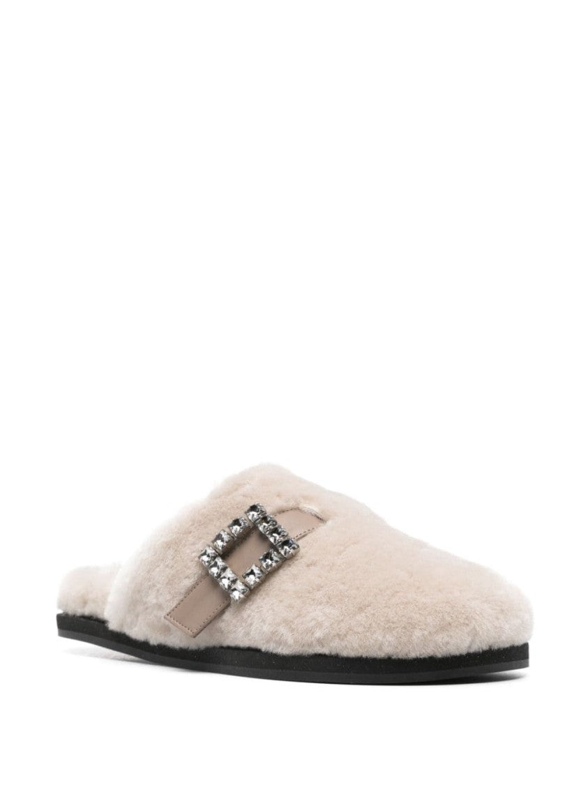 Roberto Festa Slip-On Sandals With Fleece Texture