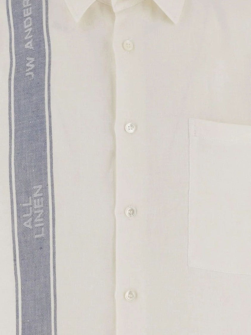J. W. Anderson Blue Linen Vertical Stripe Shirt