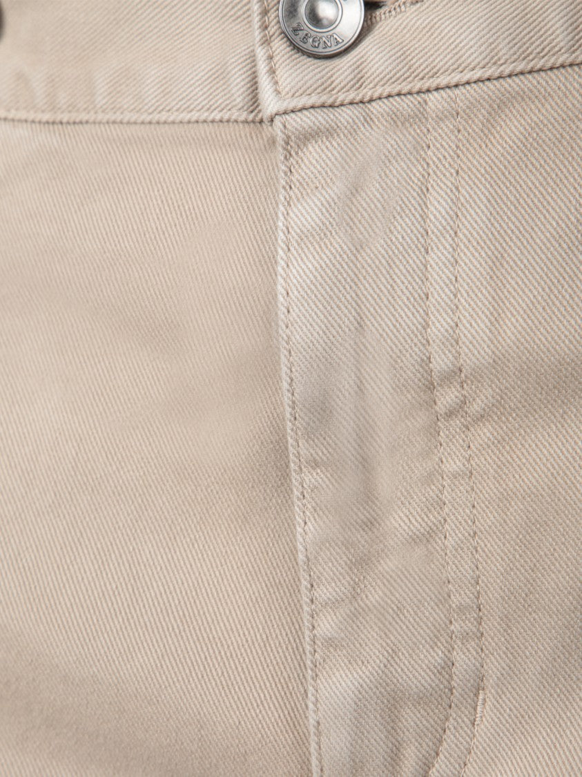 Zegna Beige Straight-Leg Jeans