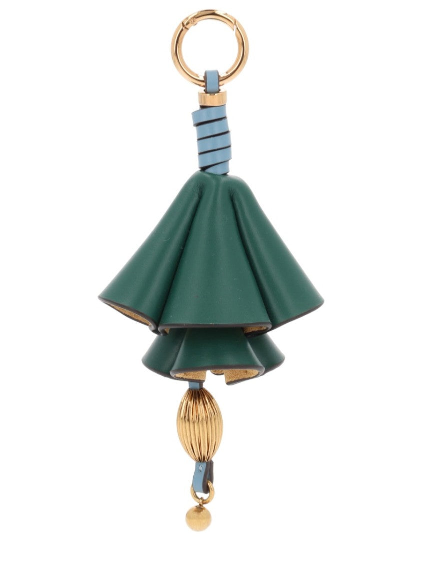Etro Green Calf Leather Flower Charm