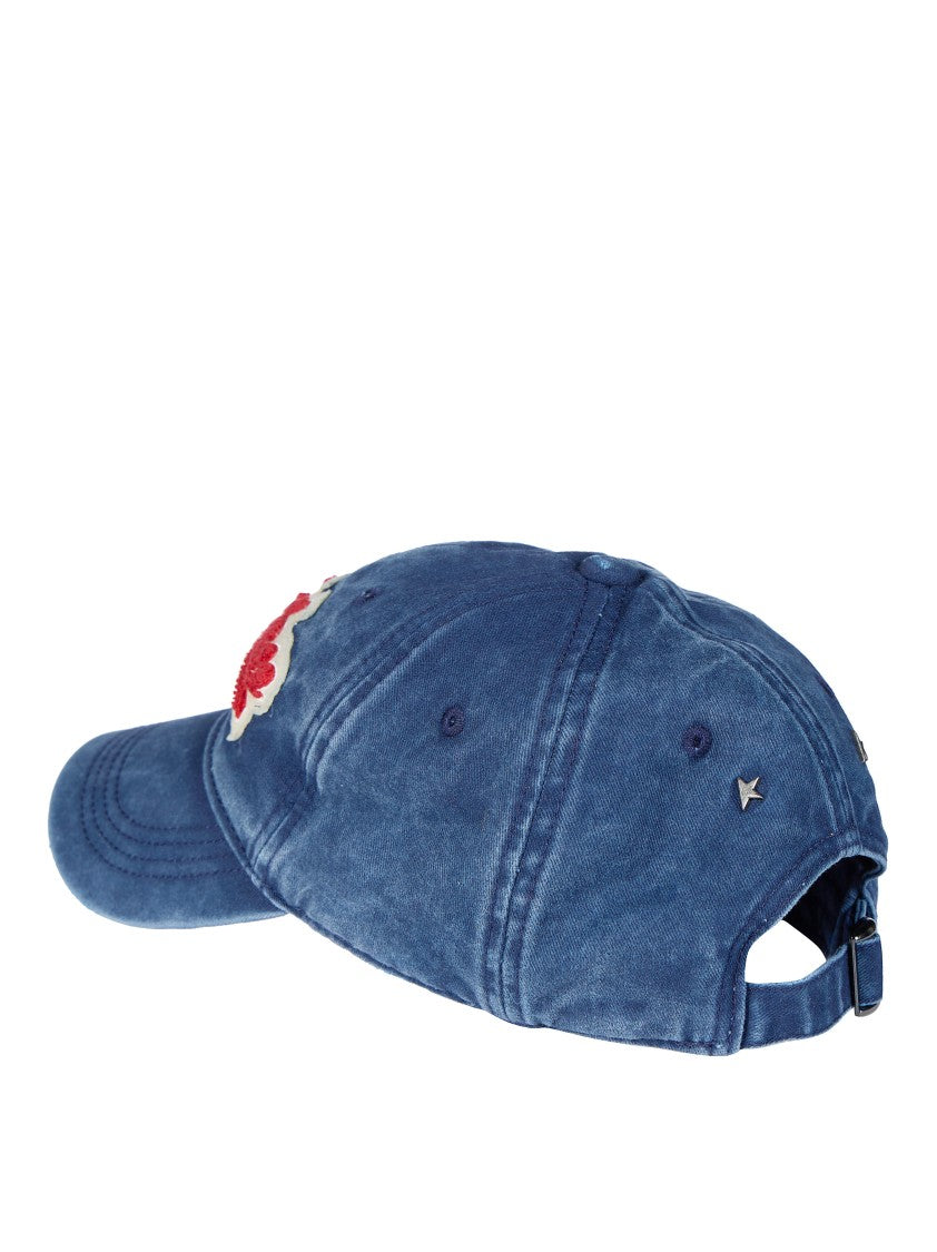 Golden Goose Washed Blue Cotton Baseball Cap