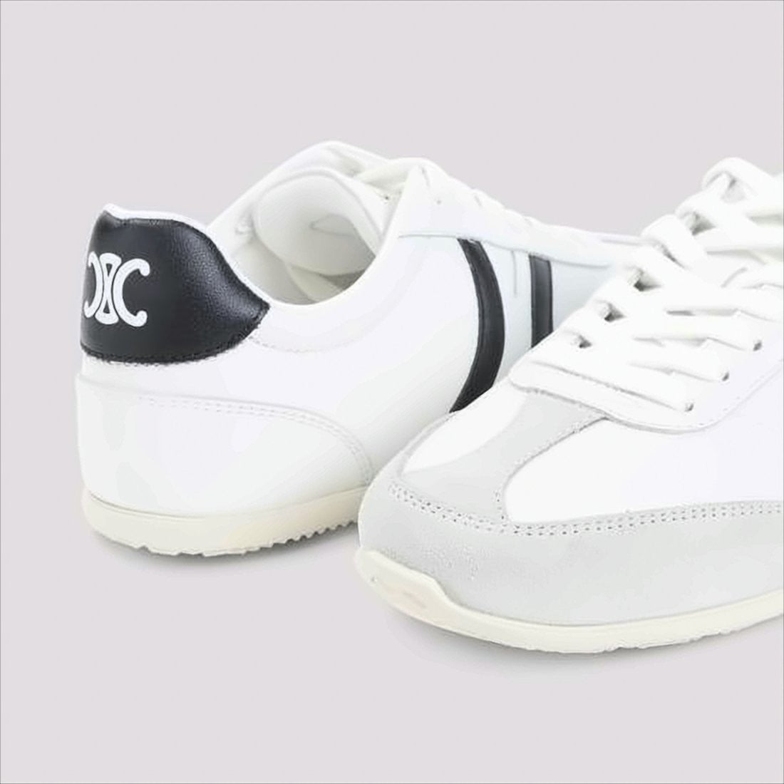 Celine Low-Top Sneakers With Calf Leather And Suede Accents