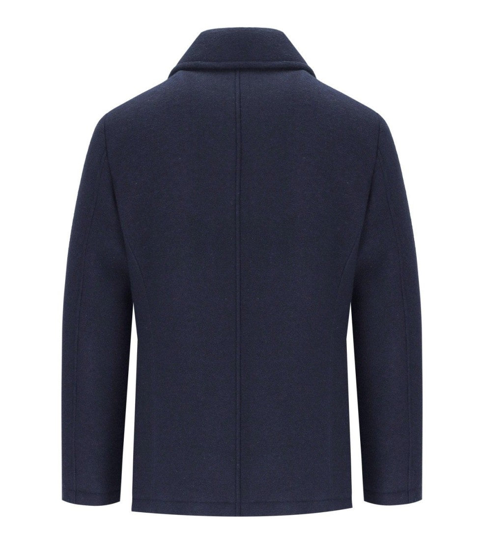 Manuel Ritz Blue Double-Breasted Coat