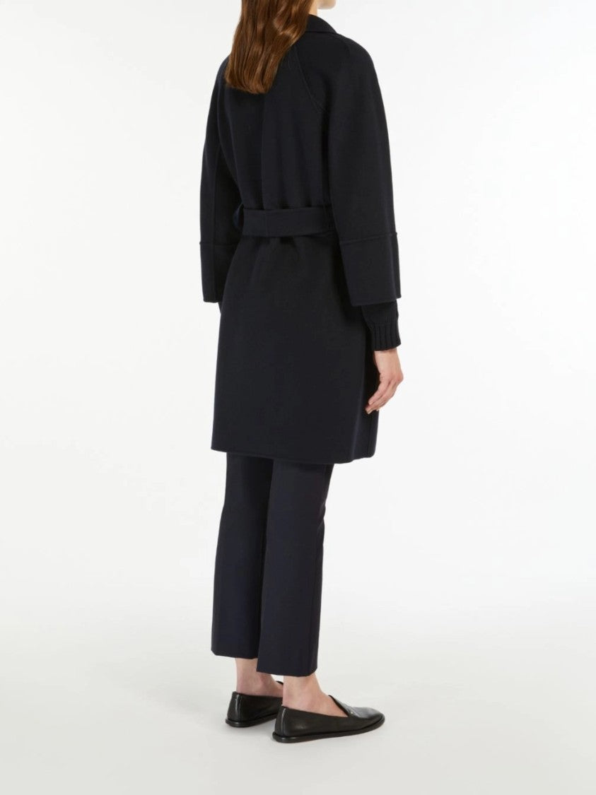 Max Mara Arona Belted Wrap Mid-Length Coat
