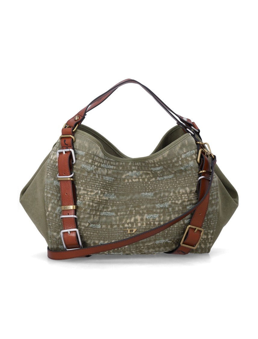 Diesel D-One Top-Handle M Distressed Canvas Medium Top-Handle Bag