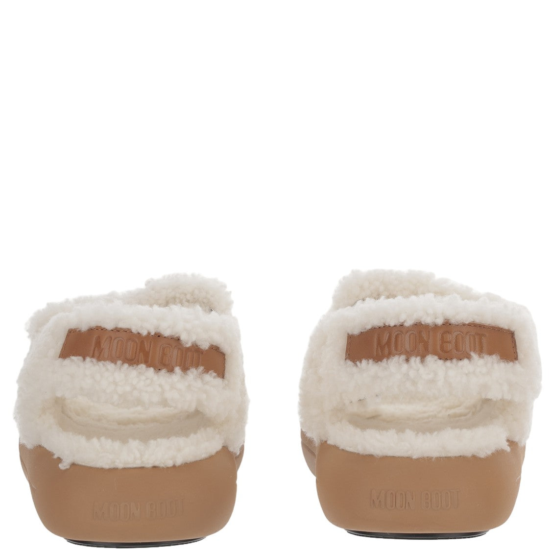 Moon Boot Shearling Sandals With Dual Adjustable Straps