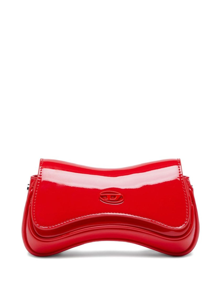Diesel Curved Silhouette Red Bag