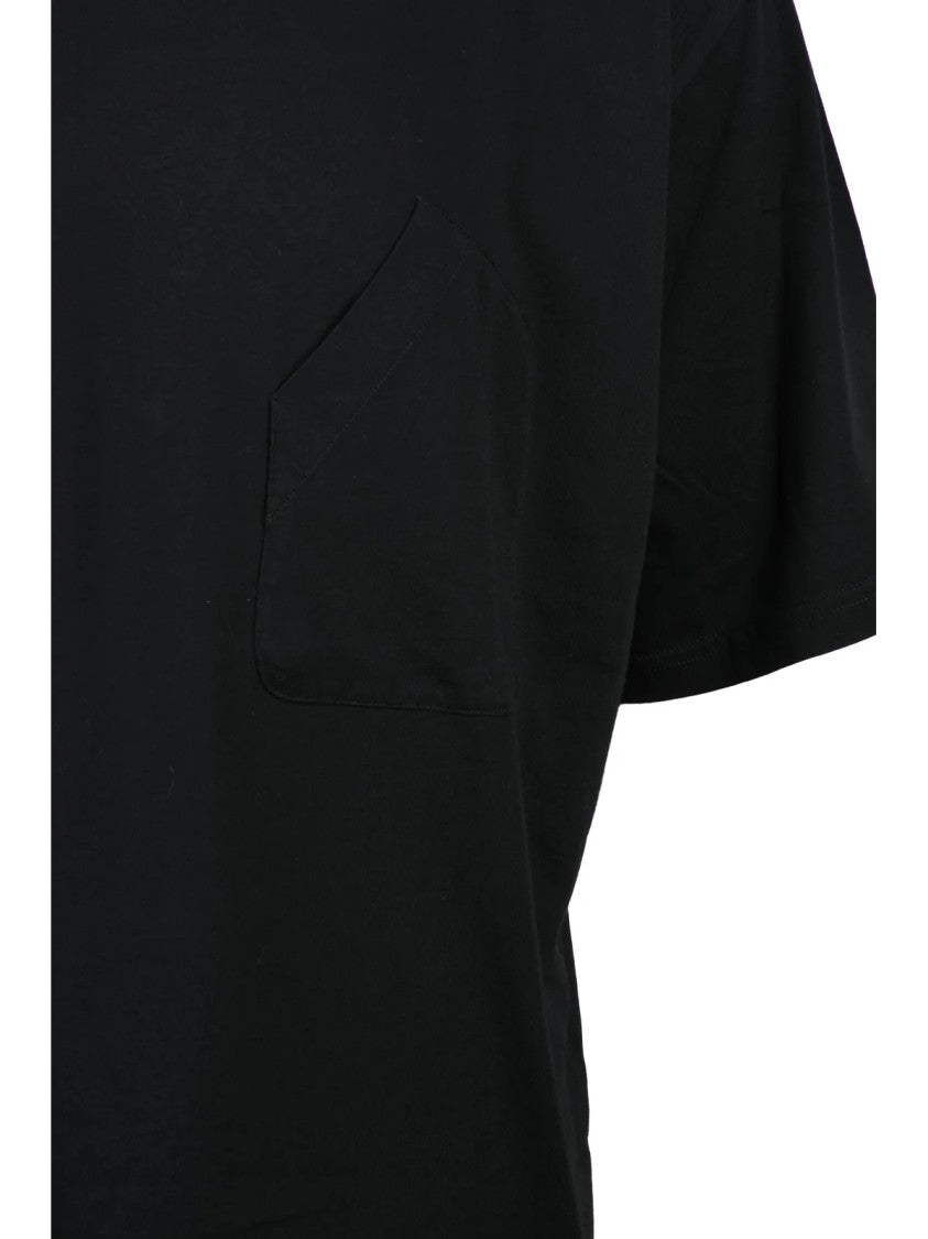 Hevo Black Crewneck Cotton T-Shirt