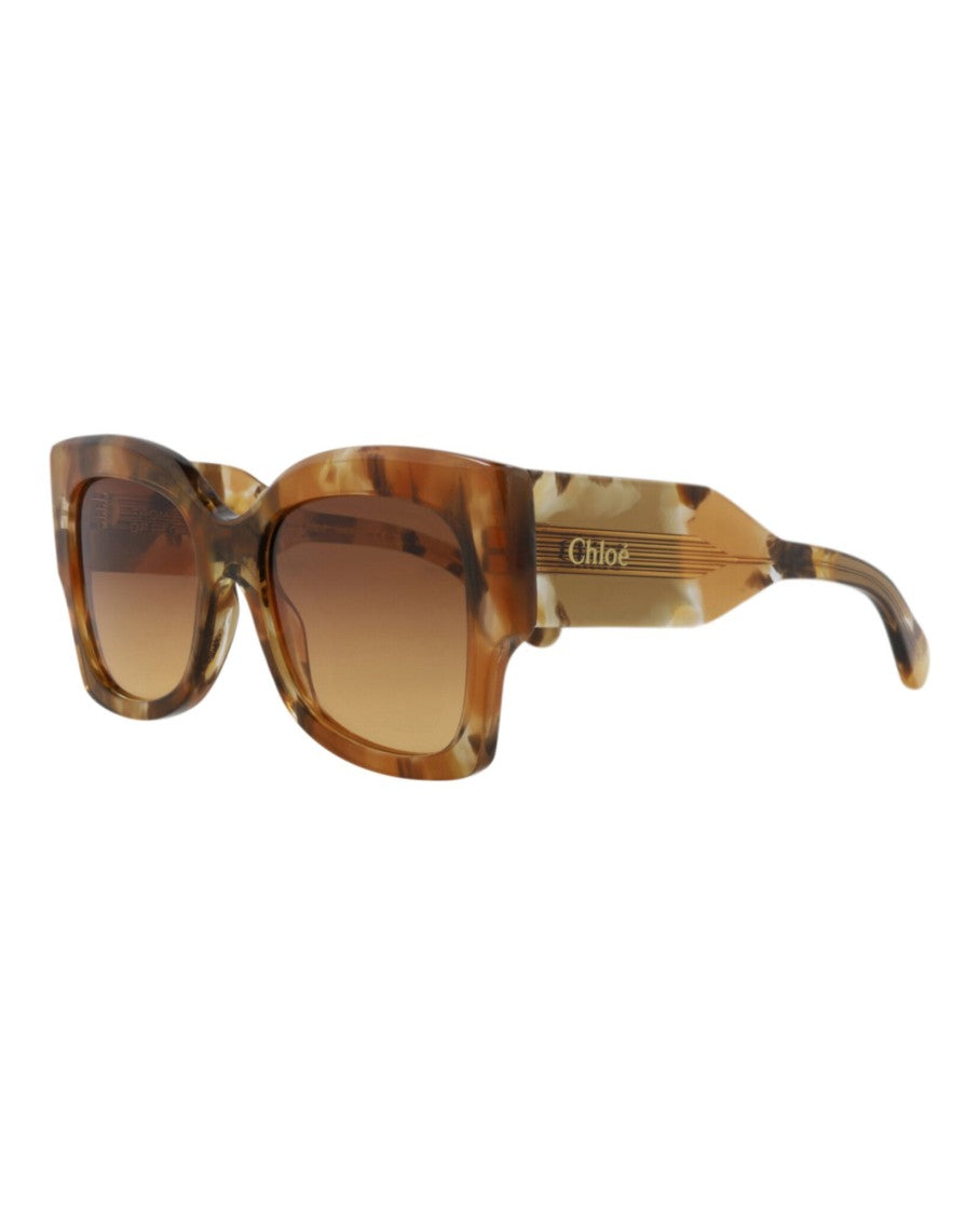 Chloé Square-Frame Recycled Acetate Sunglasses
