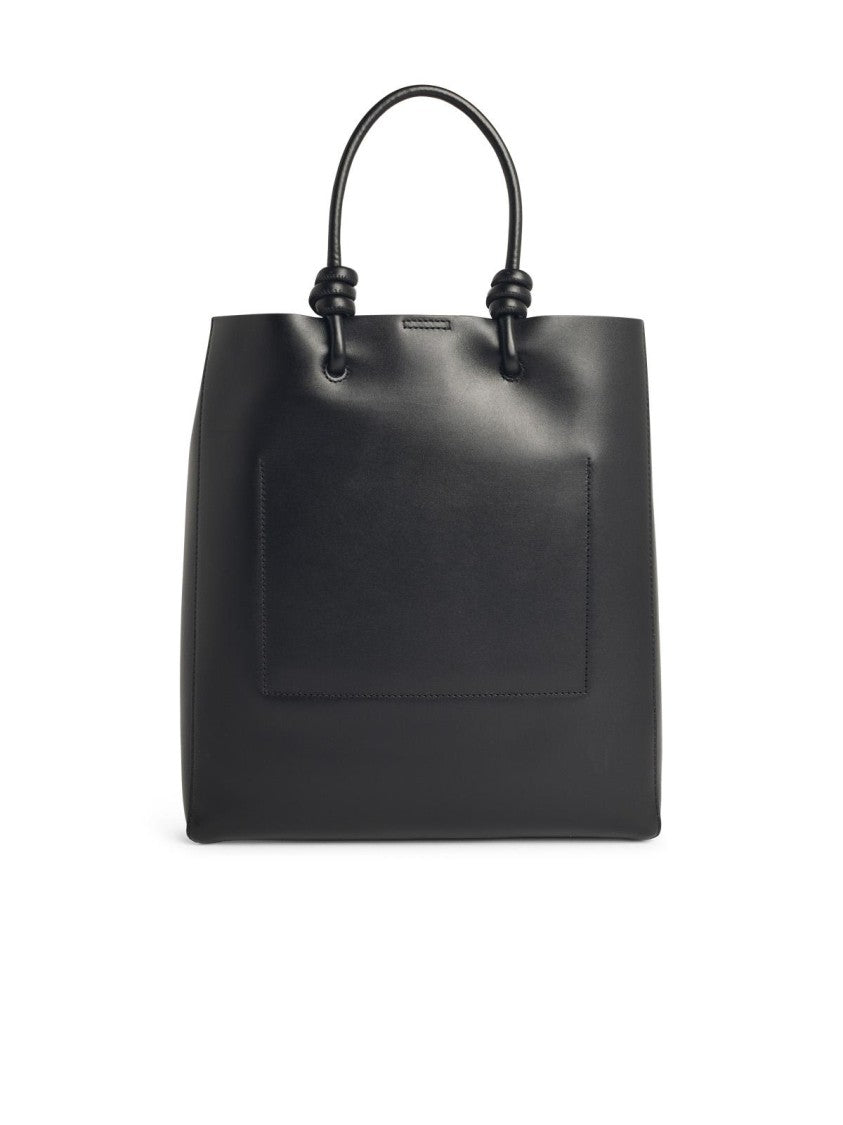 Jil Sander 'Tote' Black Leather Crossbody Bag