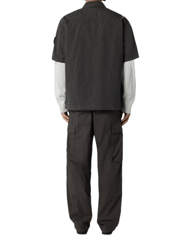 Stone Brushed Organic Cotton Anthracite Shirt