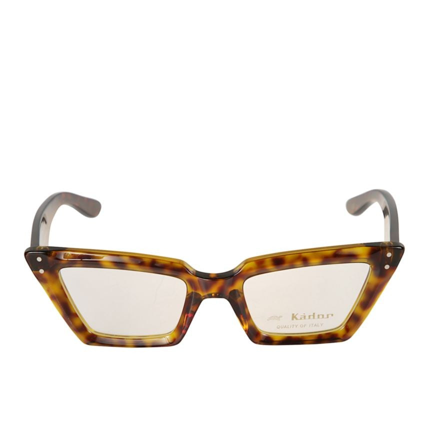 Kador Alexandra Bold Angular Cat-Eye Sunglasses With Tortoiseshell Frame