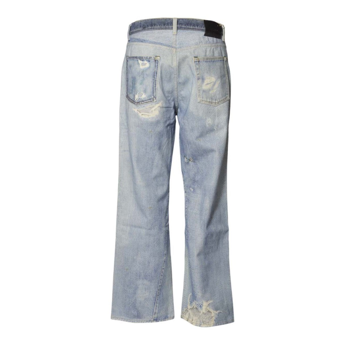 Our Legacy Blue Printed Denim Third Cut Jeans