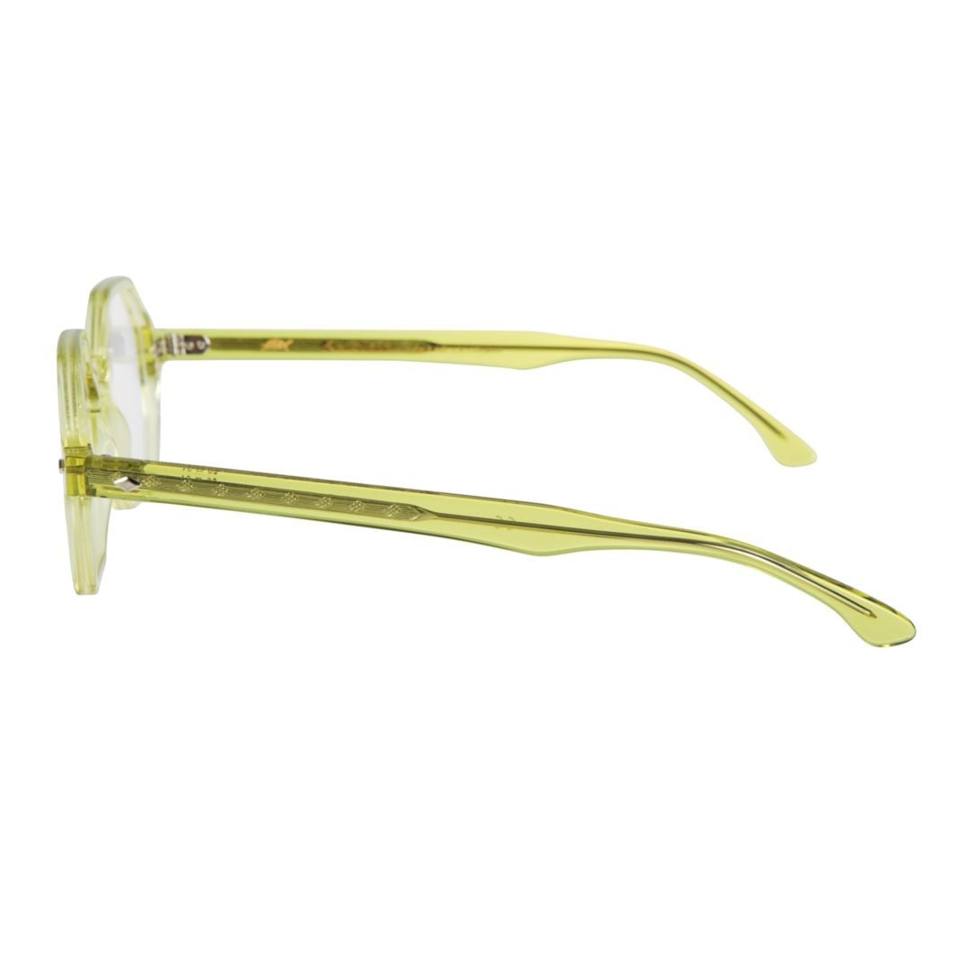 Kador Octagon Translucent Yellow Octagonal Frame Eyeglasses