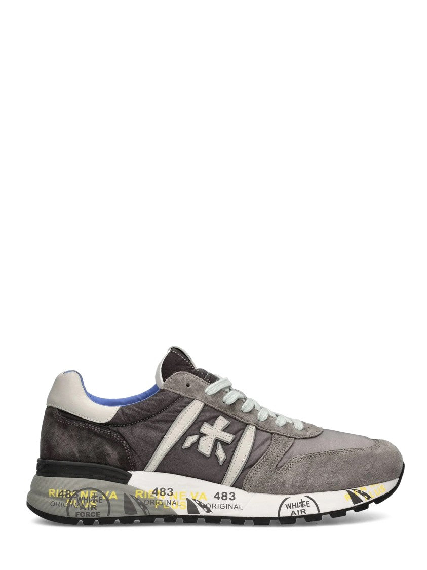 Premiata Grey Leather And Rubber Sneakers