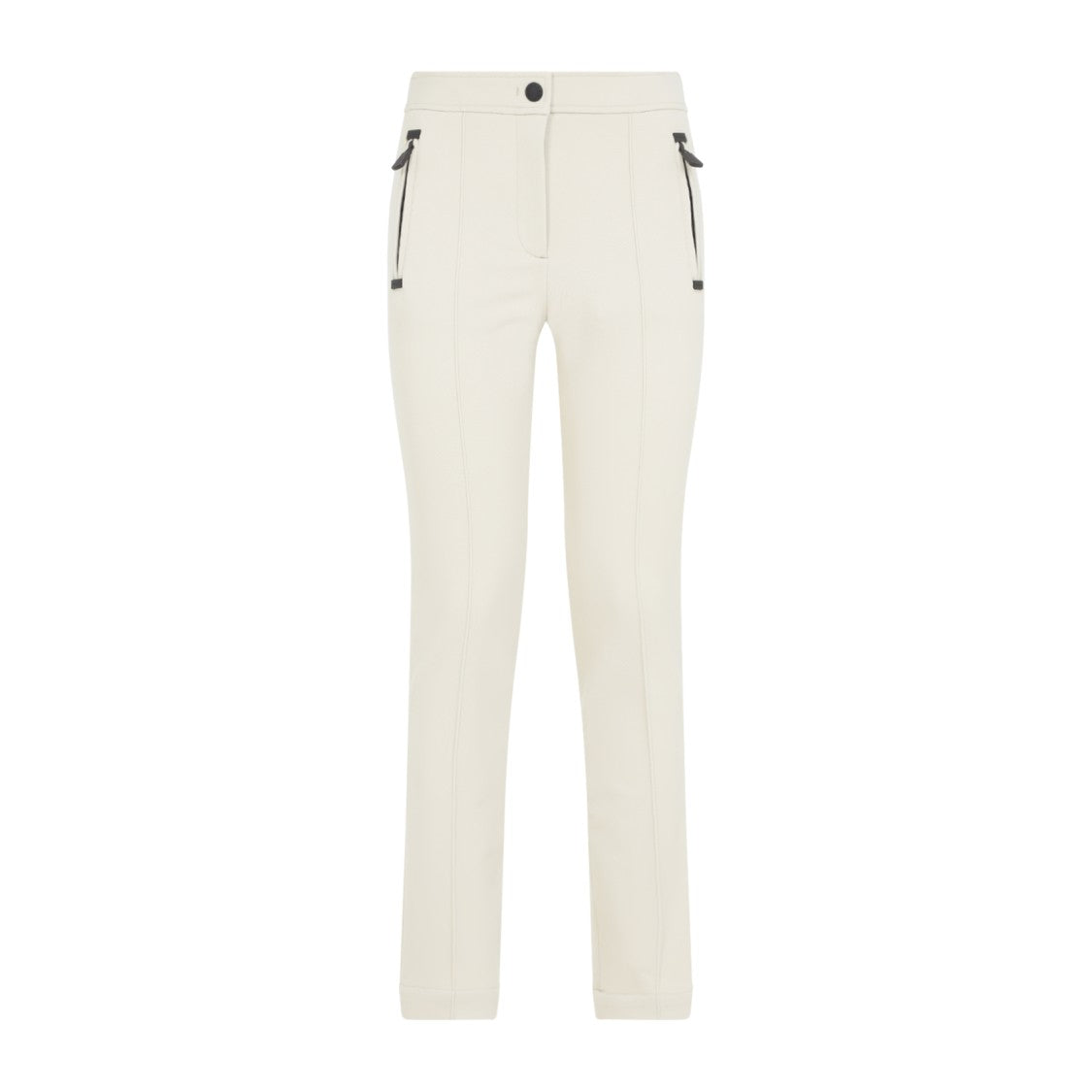 Moncler Grenoble Light Beige Trousers With Concealed Fastenings And Functional Pockets