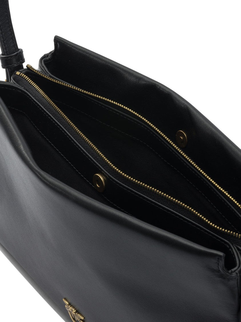 Pinko Rectangular Structured Leather Shoulder Bag