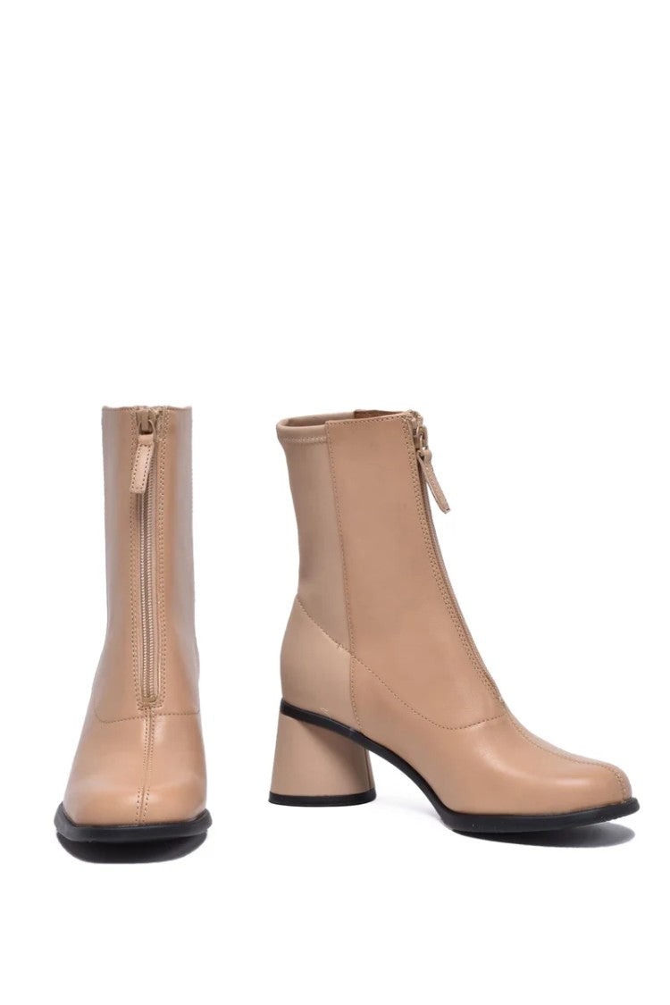 Camper Beige Leather Polyester Rubber Women's Ankle Boot