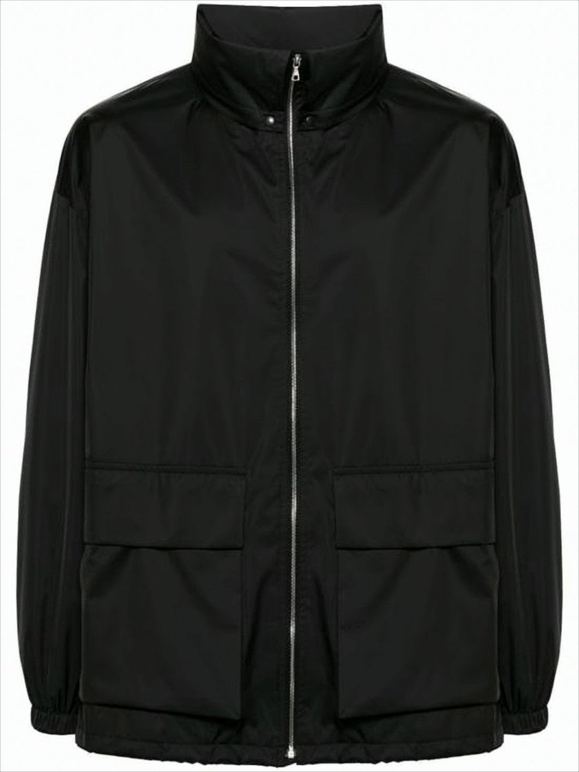 Auralee Minimalist Zip-Up Jacket With High Collar And Elastic Cuffs