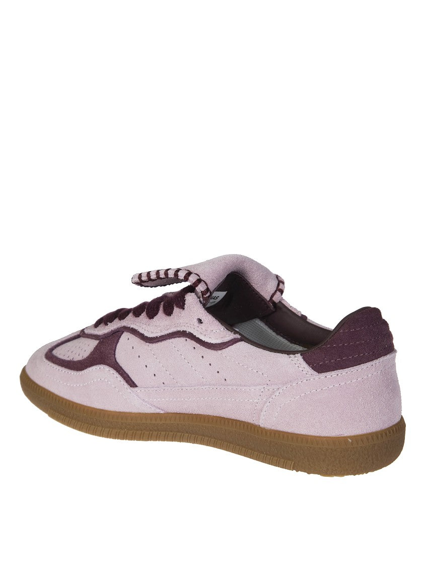 Alohas Light Pink Suede Overlays Cuffed Sneakers