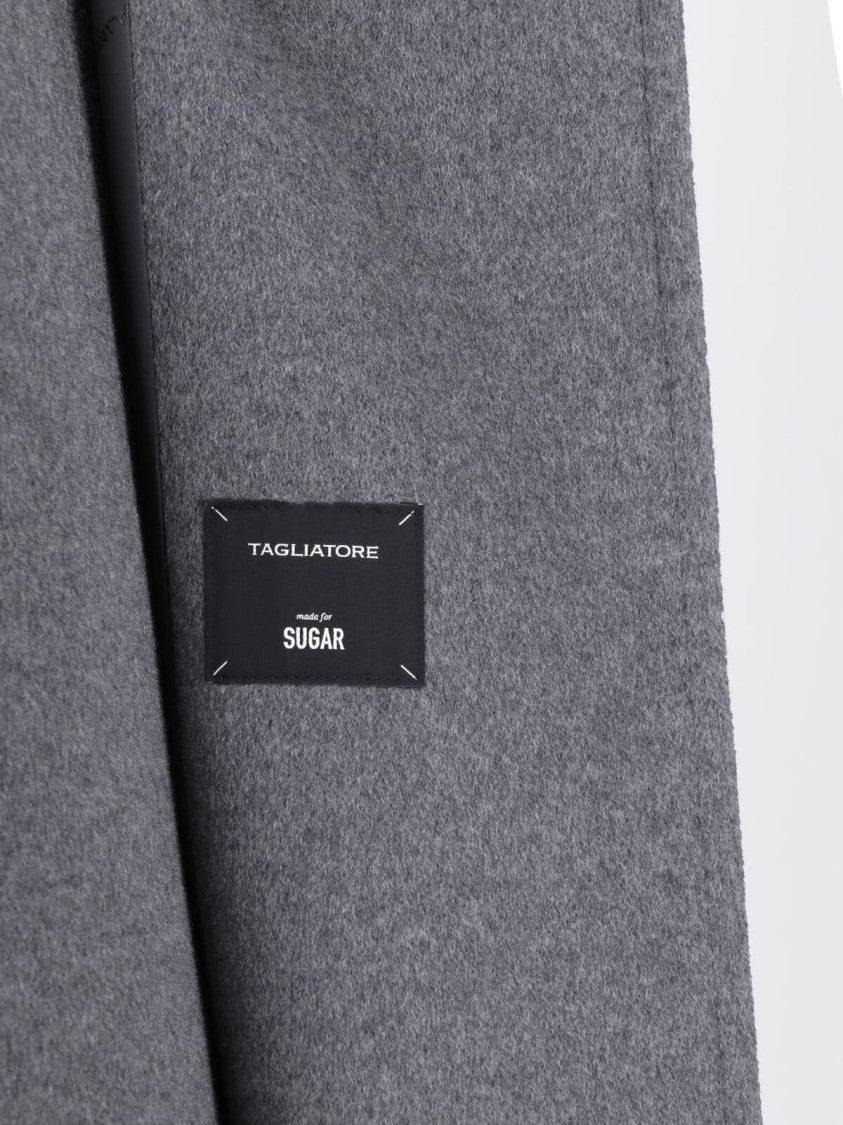 Tagliatore Grey Charlize Cashmere Belted Long Coat