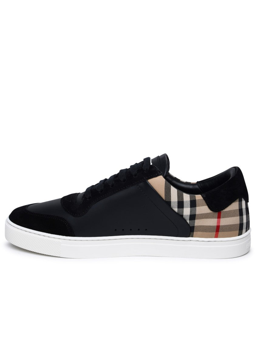 Burberry Stevie' Black Leather Sneakers