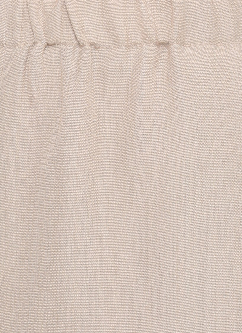 Loulou De Saison Beige Scot Viscose Straight-Leg Pants