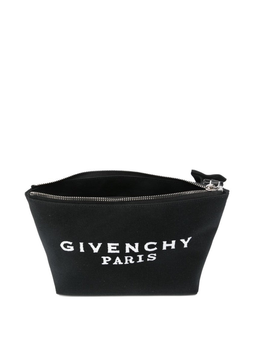 Givenchy Rectangular Black Pouch With Decorative Bow