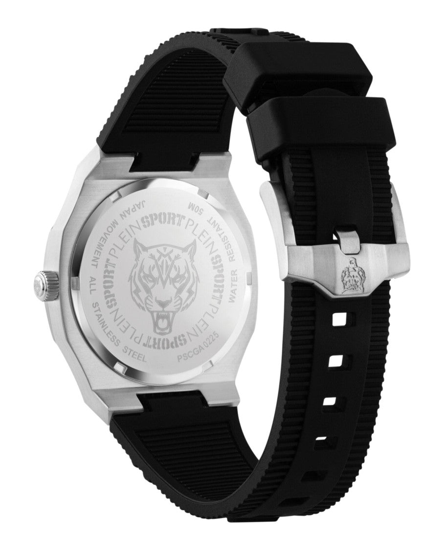Plein Sport Metronaut Silicone Watch With 42Mm Stainless Steel Case