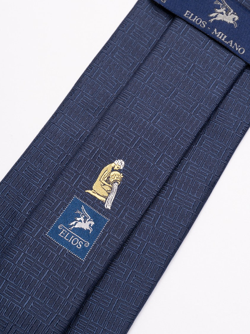 Elios Silk Tie With Subtle Zodiac Motif