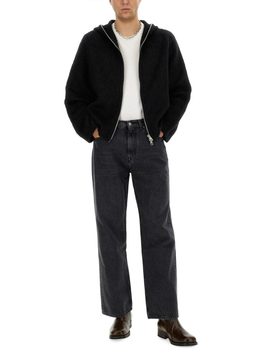 Our Legacy Zip-Front Cardigan With Textured Knit